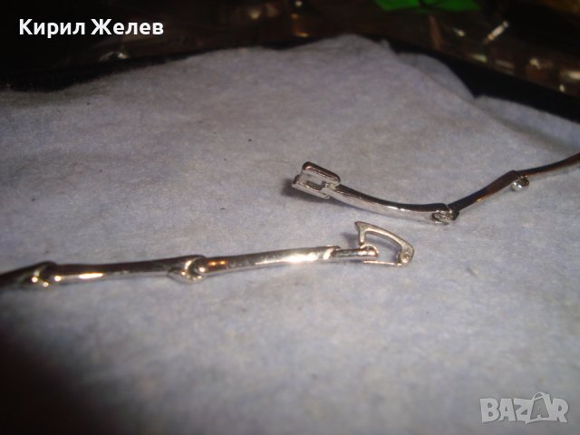 ПРЕКРАСНА КРИСТАЛНА ФЛОРАЛНА АР НУВО СТИЛ ОГЪРЛИЦА КОЛИЕ с БЯЛА ПОЗЛАТА 71861, снимка 7 - Колиета, медальони, синджири - 37851543