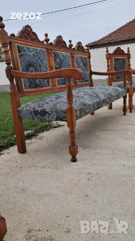 Диван и две кресла масив орех, снимка 8 - Дивани и мека мебел - 53561884