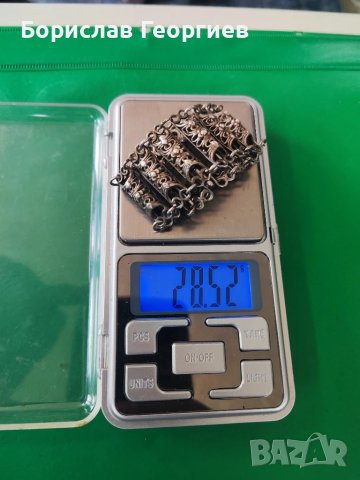 Стара сребърна гривна, снимка 7 - Гривни - 50563210