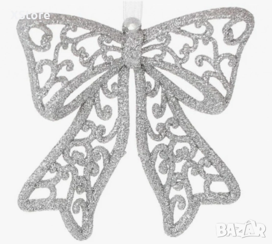 Коледна украса за елха - Блестяща панделка