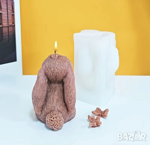 Молд зайче с пеперуда (1), снимка 4 - Форми - 53039785