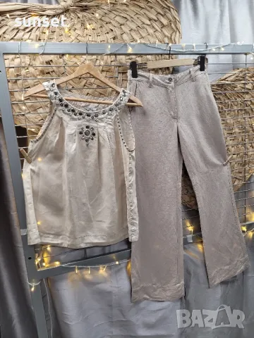 СЕТ  ЛЕНЕН  потник🌱+ панталон🌱-> М, снимка 1