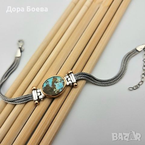 Сребърна гривна: "Тюриел", снимка 2 - Колиета, медальони, синджири - 52725390