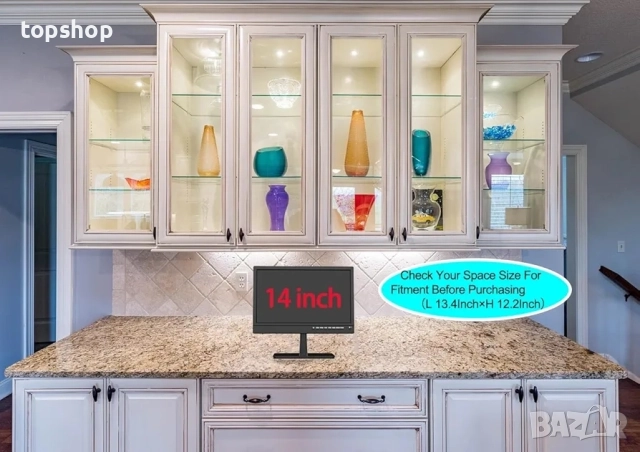 Портативен телевизор 14” DVBT-2 с USB и VGA за бус, кола камион, кемпер  ..., снимка 7 - Телевизори - 51637899