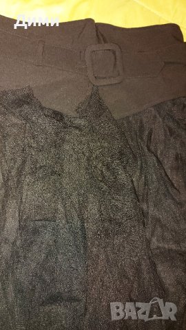 Кожена и тюлена поли в черно, снимка 9 - Поли - 40528166