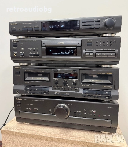🔊Ретро аудио система - сет TECHNICS - усилвател, сд плеър, двукасетъчен дек и тунер🔊, снимка 3 - Аудиосистеми - 52756024