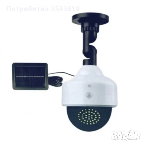 LED Соларна фалшива камера лампа със соларен панел сензор за движение, снимка 4 - Соларни лампи - 51798202