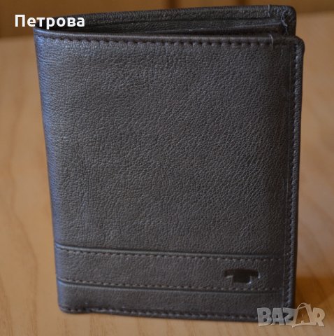 TOM TAILOR Terry с RFID защита вертикален портфейл "черен и кафяв", снимка 5 - Портфейли, портмонета - 32250705