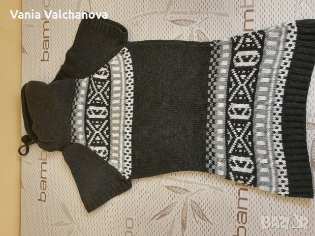 Дебела зимна туника - пуловер с къс ръкав, снимка 2 - Туники - 35453443