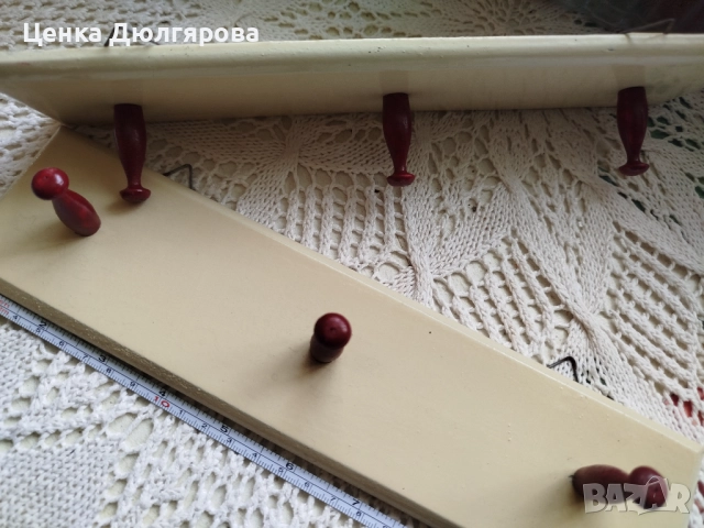 Дървена стенна закачалка, снимка 3 - Други стоки за дома - 51628092