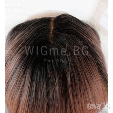 Дълга на вълни розова лейс фронт перука Аврил, снимка 6 - Аксесоари за коса - 27920357