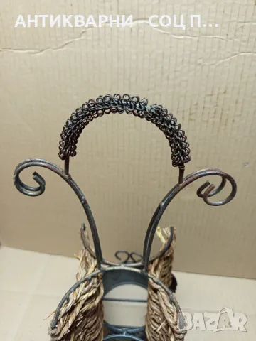 Стара Ръчно Изработена Стоика Поставка За Вино Бутилки., снимка 8 - Антикварни и старинни предмети - 49521494