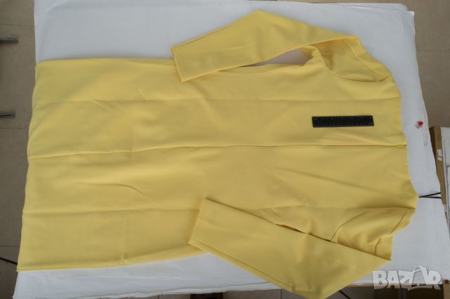 Жълта рокля с дълги ръкави марка Melli London - XL, снимка 10 - Рокли - 29031189