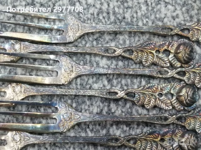 Немски сребърни вилички, снимка 2 - Други ценни предмети - 36927237