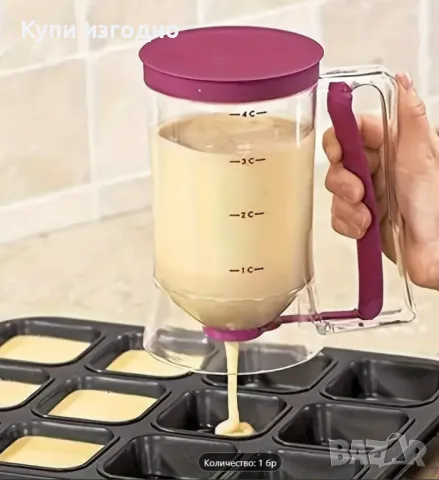 Диспенсър Инструмент за перфектни палачинки, вафли и къпкейкове, снимка 2 - Аксесоари за кухня - 48516767