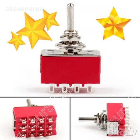 Нов качествен Ключ Превключвател с 12 крачета с 2 положения на превключване ON / ON 5A / 125VAC 2A /, снимка 9 - Аксесоари и консумативи - 49315057