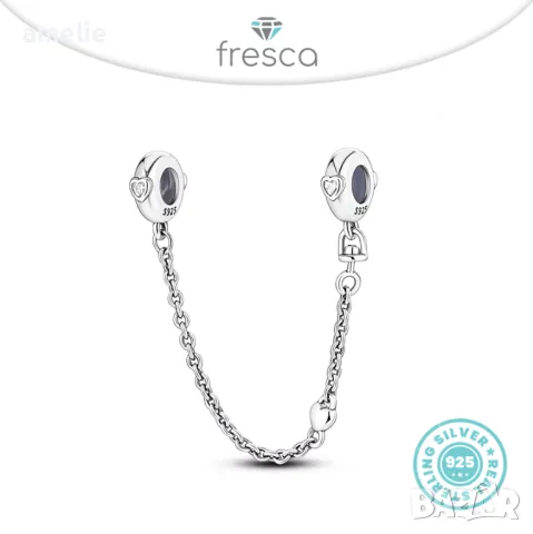 Ново! Осигурителна верижка Fresca по модел тип Pandora печат ale S925 Love Me. Колекция Amélie