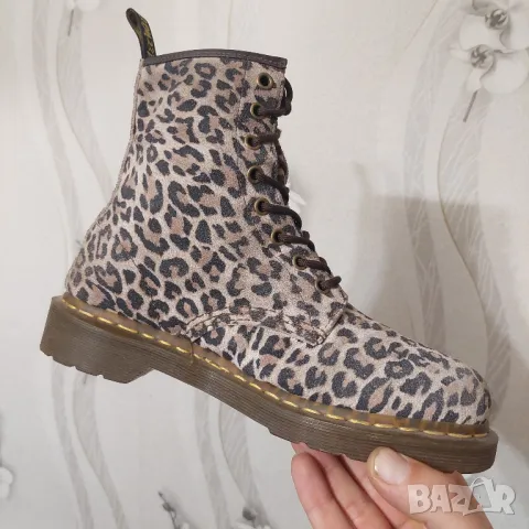 DR. MARTENS LEOPARD PRINT LEATHER номер 39 боти/ ботуши , снимка 5 - Дамски ботуши - 48969416