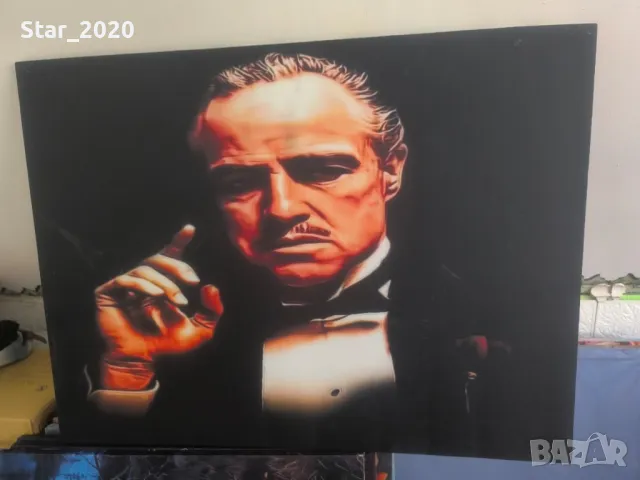 Светеща картина с LED осветление - Vito Corleone 2 