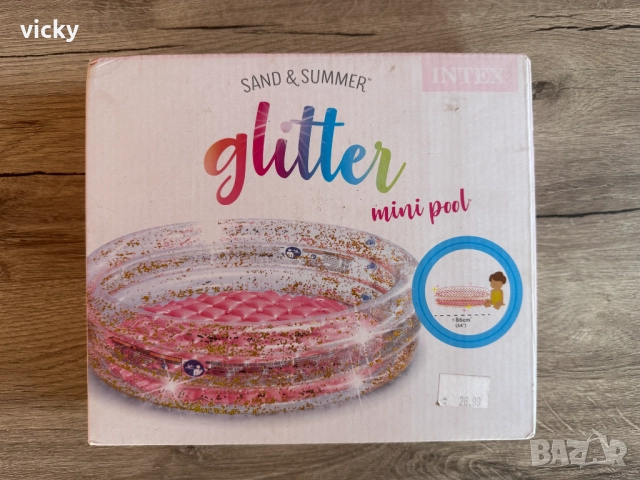 Бебешки надуваем басейн с брокат - INTEX - НОВ, снимка 4 - Надуваеми играчки - 52846409