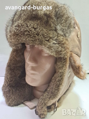 Мъжка шапка - Заешка ушанка-211, снимка 3 - Шапки - 52205716
