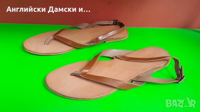Английски дамски сандали естествена кожа-2 цвята, снимка 4 - Сандали - 28686644