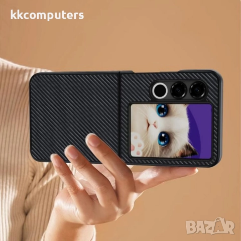 Калъф и Протектор за ZTE nubia Flip2 |Текстура от въглеродни влакна| Цвят: Черен, Златист, Червен, Ж, снимка 8 - Калъфи, кейсове - 51995100