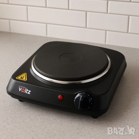 Котлон Voltz, 1500W, Чугунена плоча 185мм., Черен, снимка 2 - Друга електроника - 52138198