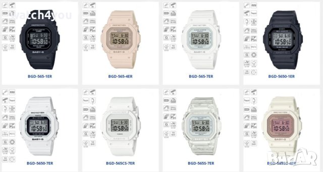 НОВ ЧАСОВНИК CASIO BABY-G BGD-565 КАСИО BGD-5650, снимка 6 - Дамски - 24923718