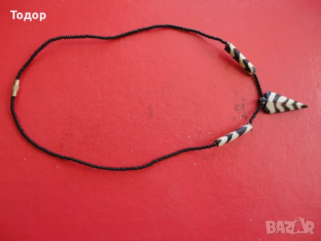 Колие гердан от рог и мъниста , снимка 7 - Колиета, медальони, синджири - 49613993