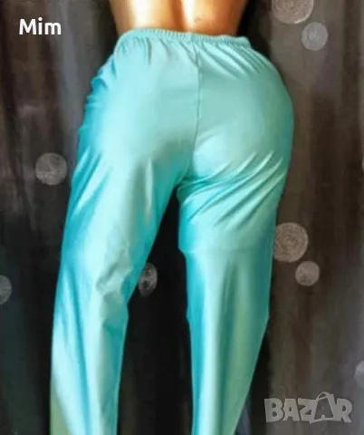 L Светло зелен еластичен клин/ сатенирана материя/, снимка 2 - Клинове - 49429369