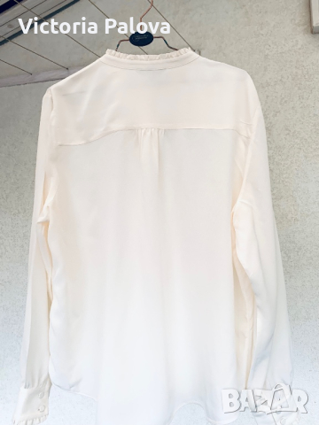 Разкошна копринена риза/блуза цвят екрю ( айвъри), снимка 9 - Ризи - 44846261