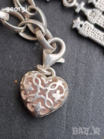 сребърна гривна Thomas sabo Charm club със 7 талисманчета , снимка 10 - Гривни - 52591368