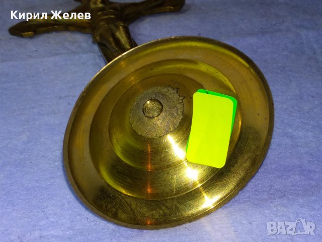 Старо СТИЛНО КРАСИВО МЕСИНГОВО НАСТОЛНО РАЗПЯТИЕ КРЪСТ За ДОМА / КОЛЕКЦИЯ 42673, снимка 9 - Декорация за дома - 43827870