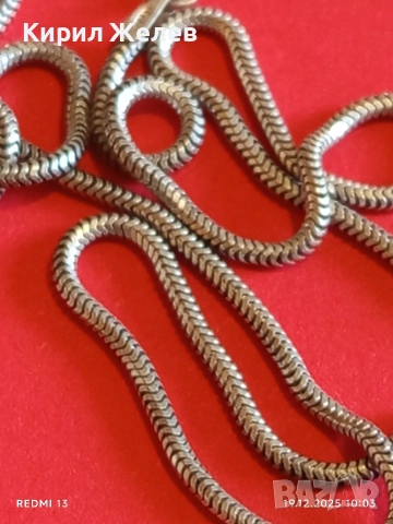 Сребърно родирано колие много красив стилен дизайн 41820, снимка 5 - Колиета, медальони, синджири - 52845146