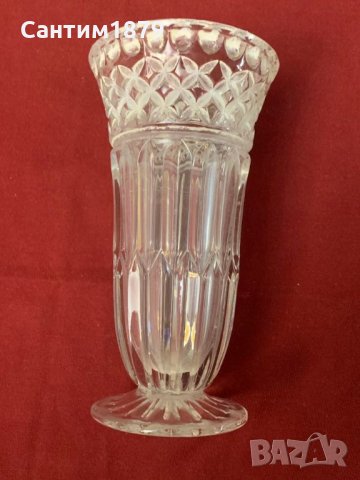 Красива старинна кристална ваза-Царство България