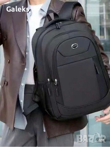 Ергономична и подсилена черна мъжка раница за пътуване с голям капацитет!, снимка 13 - Раници - 51007484