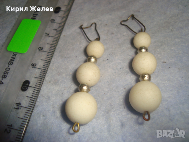 СТАРИ ВИНТИДЖ ОБЕЦИ с МЕСИНГОВИ ЗАКАЧАЛКИ ТОПЧЕСТИ СТИЛНИ 5555, снимка 4 - Обеци - 36538906