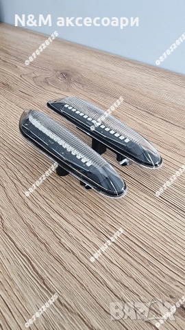 Кристални динамични LED мигачи за BMW – динамични LED мигачи за БМВ калници, снимка 6 - Аксесоари и консумативи - 43544228