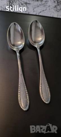 Продават се комплект от 2 дълбоко посребрени лъжички за кафе., снимка 3 - Нумизматика и бонистика - 52869349