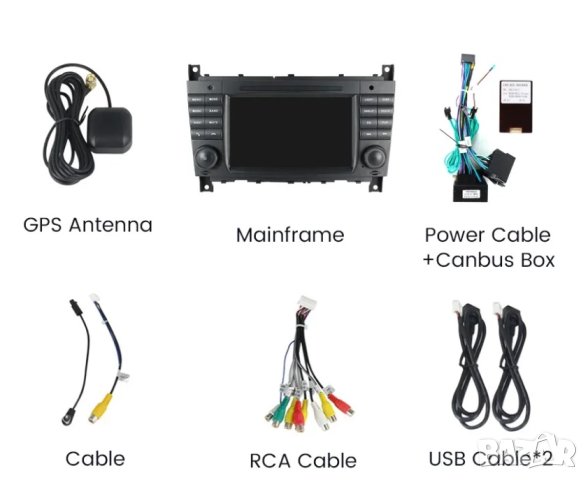 Мултимедия, Двоен дин, за Mercedes C Class, W203, W 209,с Android, C220, C320, CLK, C220, Навигация, снимка 9 - Аксесоари и консумативи - 43447989