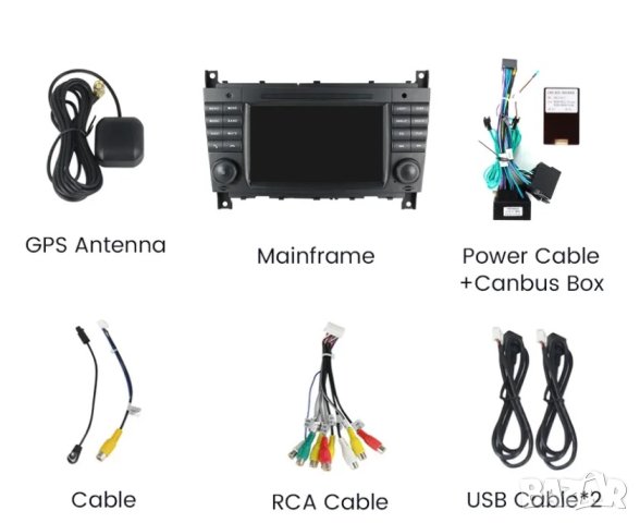 Мултимедия, Двоен дин, за Mercedes C Class, W203, 2+32GB,с Android, C220, C320, CLK, W209, Навигация, снимка 9 - Аксесоари и консумативи - 43447989