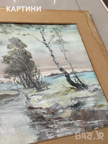 Стара майсторска картина - Пейзаж, снимка 3 - Картини - 51366191