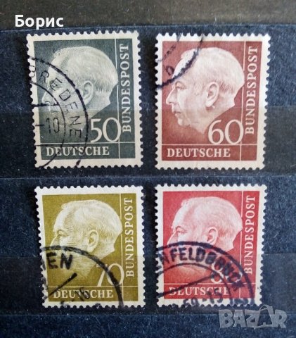 Германия - 1954 год., снимка 5 - Филателия - 43367899