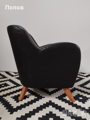 Италианско кожено кресло, снимка 3 - Дивани и мека мебел - 44846563