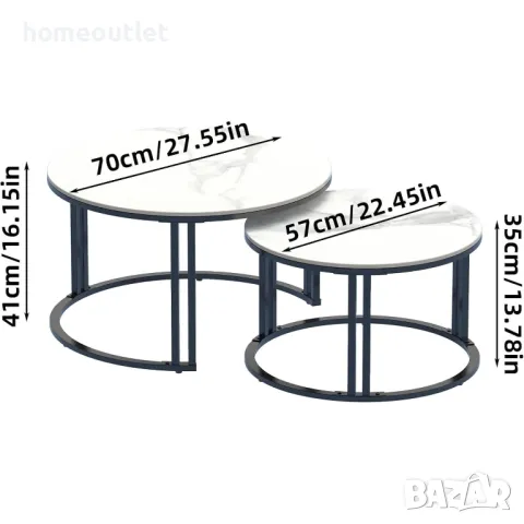 ПРОМОЦИЯ Декоративни маси с плот от синтерован камък WISFOR JJ-XZ999-BLB, снимка 7 - Маси - 48990421