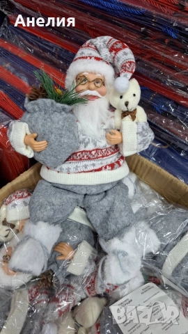 Голям Дядо Коледа с торба и мече, снимка 5 - Декорация за дома - 52657829