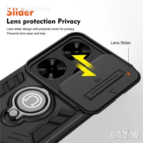 TECNO Spark Go 2024 4G / Spark 20 / Spark 20C / Pop 8 Удароустойчив Ring Holder2/PC+TPU Калъф и Прот, снимка 5 - Калъфи, кейсове - 50952275