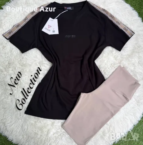 дамски комплекти тениска Guess и клин рипс , снимка 16 - Комплекти - 50331998