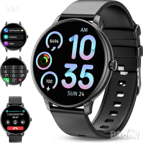 Смарт часовник Joautrial за мъже и жени с функция за осъществяване и приемане на повиквания, 1,39" с